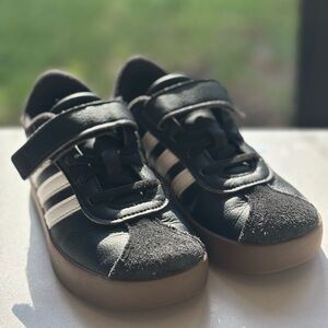 Adidas Kids Black and White Sneakers